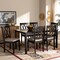 Baxton Studio Reneau Sand Upholstered Espresso Wood 7-Piece Dining Set 162-10527-10519 - alternate 8